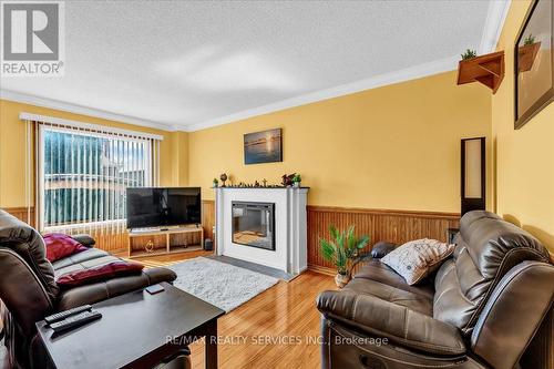 108 Candy Crescent, Brampton, ON - Indoor Photo Showing Living Room With Fireplace