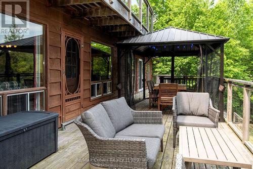 Deck access from Family room - 294 Everett Drive, Parry Sound Remote Area (Restoule), ON - Outdoor With Deck Patio Veranda With Exterior