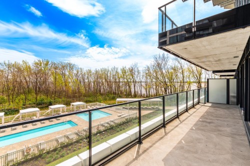 Patio - 308-900 Rue André-Prévost, Montréal (Verdun/Île-Des-Soeurs), QC - Outdoor With In Ground Pool With Balcony