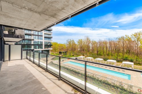 Patio - 308-900 Rue André-Prévost, Montréal (Verdun/Île-Des-Soeurs), QC - Outdoor With In Ground Pool With Balcony