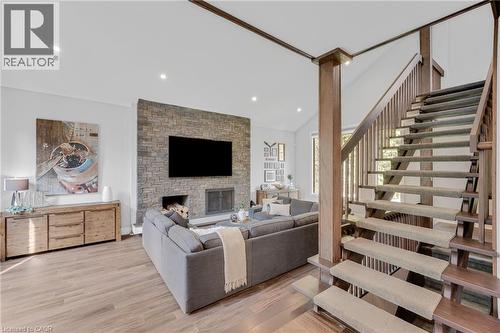 2092 Highway 6, Puslinch, ON - Indoor With Fireplace