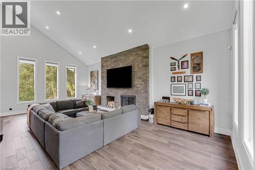 2092 Highway 6, Puslinch, ON - Indoor Photo Showing Living Room With Fireplace