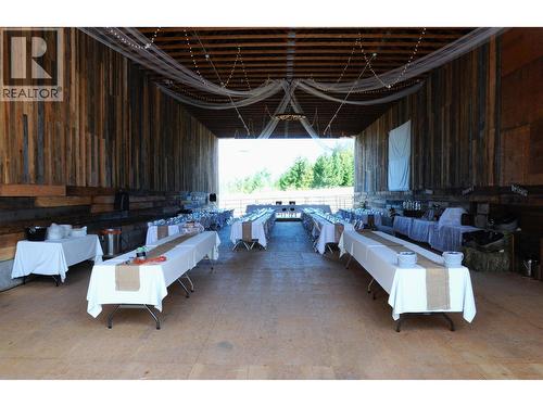 Barn ready for wedding reception - 1403 Notch Hill Road, Sorrento, BC 