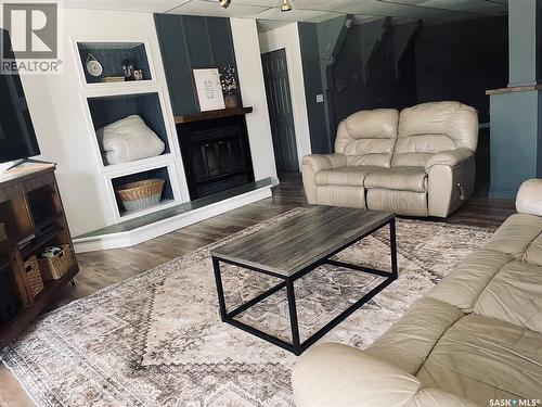 408 Macdonald Street, Nipawin, SK - Indoor Photo Showing Living Room With Fireplace