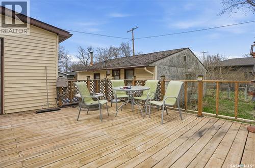 210 Railway Avenue, Mortlach, SK - Outdoor With Deck Patio Veranda With Exterior