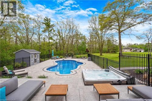 1279 Maple Manor Road, Cambridge, ON - Outdoor With In Ground Pool With Deck Patio Veranda With Backyard