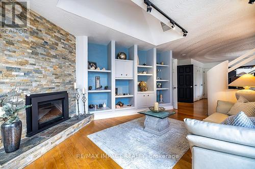 1410 Manitou Drive, Oshawa (Samac), ON - Indoor Photo Showing Living Room With Fireplace