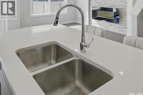 348 Brighton Gate, Saskatoon, SK - Indoor Photo Showing Kitchen With Double Sink