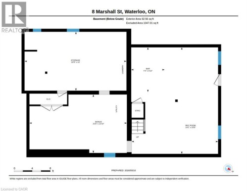 Floor plan - 8 Marshall Street, Waterloo, ON 