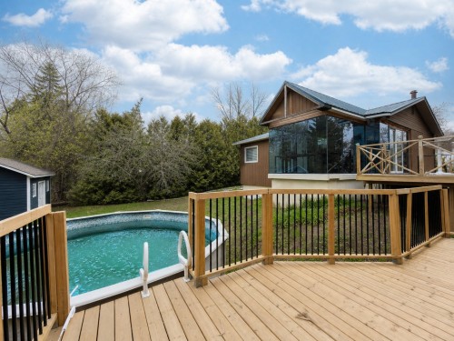 Piscine - 14174 Rue Robert, Mirabel, QC - Outdoor With Above Ground Pool