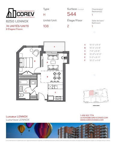 Vue d'ensemble - 108-6250 Av. Lennox, Montréal (Côte-Des-Neiges/Notre-Dame-De-Grâce), QC - Other