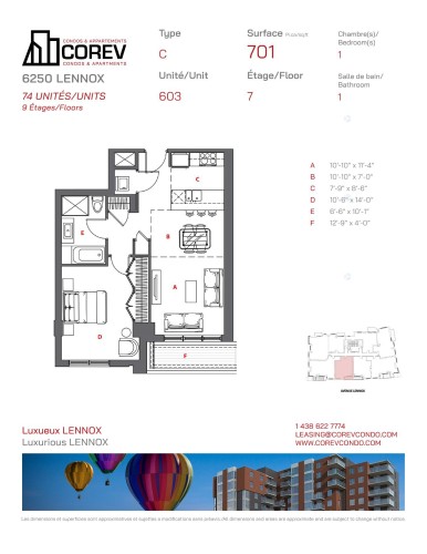 Vue d'ensemble - 603-6250 Av. Lennox, Montréal (Côte-Des-Neiges/Notre-Dame-De-Grâce), QC - Other