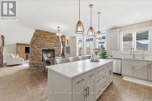 220 Joseph Schoerg Crescent, Kitchener, ON - Indoor Photo Showing Kitchen With Fireplace