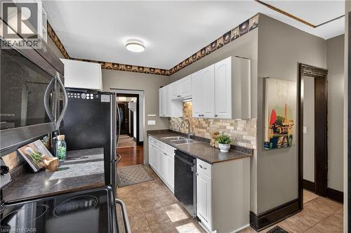 147 Strachan Street E, Hamilton, ON - Indoor Photo Showing Kitchen With Double Sink