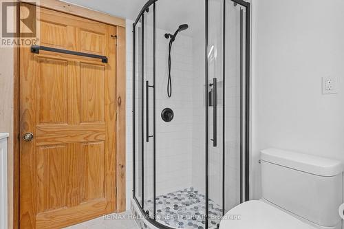 Curved Glass Walk-In Shower Feature - 1981 Navaho Drive, Ottawa, ON - Indoor Photo Showing Bathroom