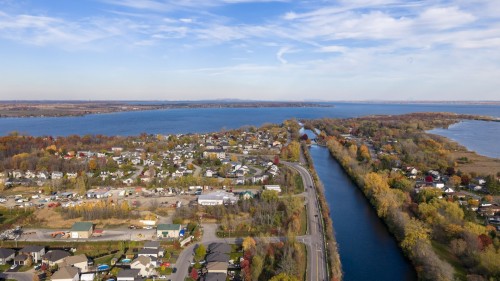 Photo aérienne - 183 Ch. Du Fleuve, Pointe-Des-Cascades, QC - Outdoor With Body Of Water With View