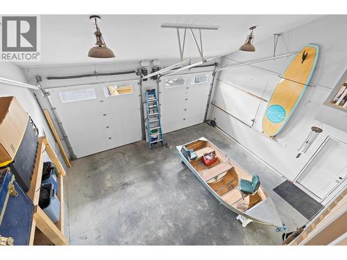 High ceiling garage. - 647 Mt Ida Drive, Coldstream, BC 