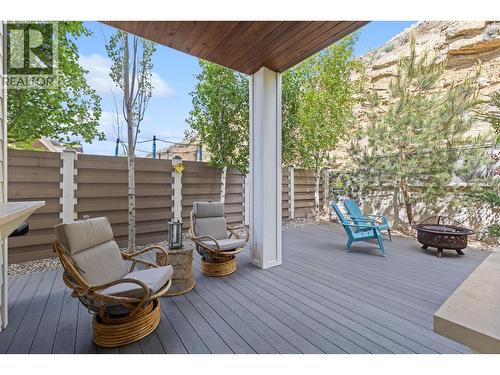 Main home covered patio in backyard. - 647 Mt Ida Drive, Coldstream, BC 