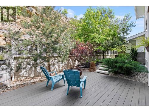 Main home covered patio in backyard. - 647 Mt Ida Drive, Coldstream, BC 