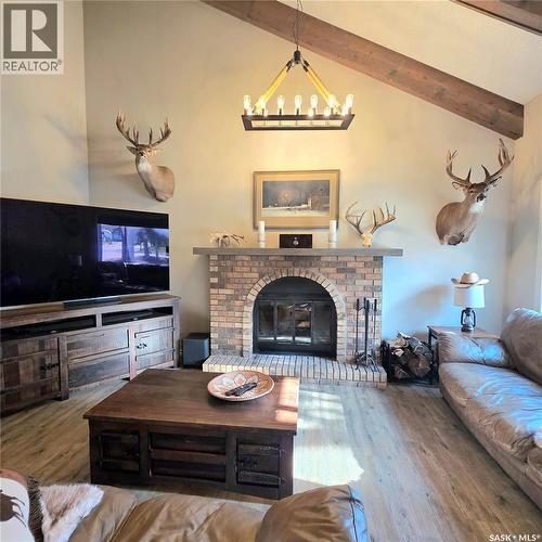 868 Conroy Place, Prince Albert, SK - Indoor Photo Showing Living Room With Fireplace