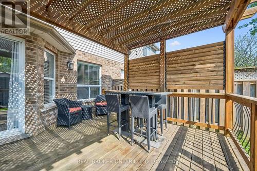 Deck with Pergola - 511 Dansbury Drive, Waterloo, ON - Outdoor With Deck Patio Veranda With Exterior