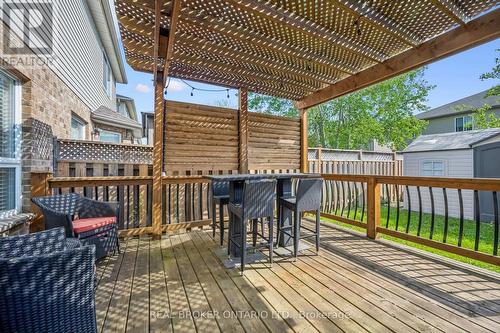 Deck with Pergola - 511 Dansbury Drive, Waterloo, ON - Outdoor With Deck Patio Veranda With Exterior
