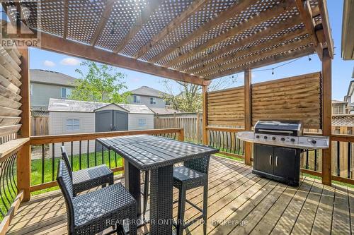 Deck with Pergola - 511 Dansbury Drive, Waterloo, ON - Outdoor With Deck Patio Veranda With Exterior