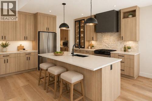 *This photo has been virtually staged - 2125 Montenegro Drive, Kelowna, BC - Indoor Photo Showing Kitchen With Upgraded Kitchen