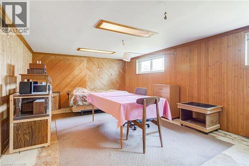 Wood-paneled room with a mix of horizontal and diagonal paneling - 186 Adeline Avenue, Hamilton, ON - Indoor