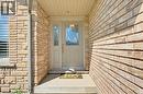 Entryway featuring a beige door with decorative glass inserts, a matching sidelight, and a recessed ceiling light - 6 General Street, Brantford, ON  - Outdoor With Exterior 