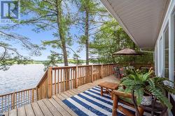 A few stairs down to the second deck - 