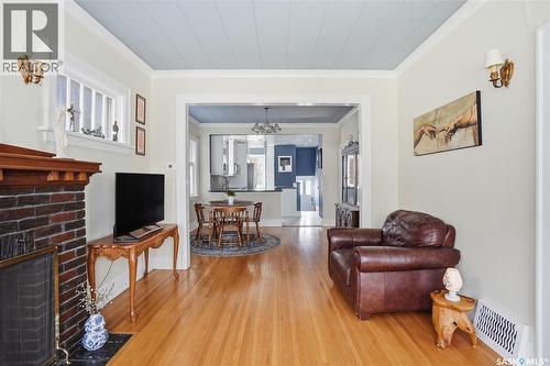 3625 Victoria Avenue, Regina, SK - Indoor With Fireplace
