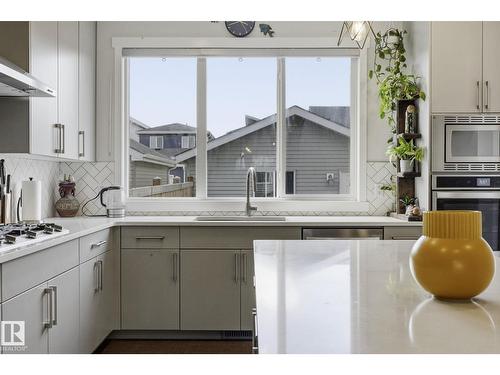 2116 159 St Sw, Edmonton, AB - Indoor Photo Showing Kitchen With Upgraded Kitchen