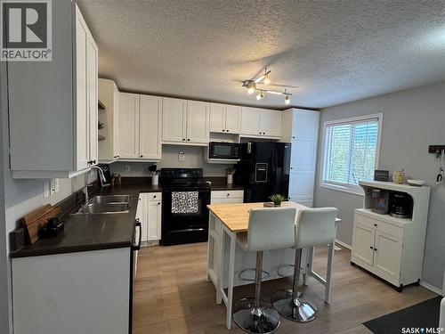 43 Marshall Crescent, Regina, SK - Indoor Photo Showing Kitchen With Double Sink
