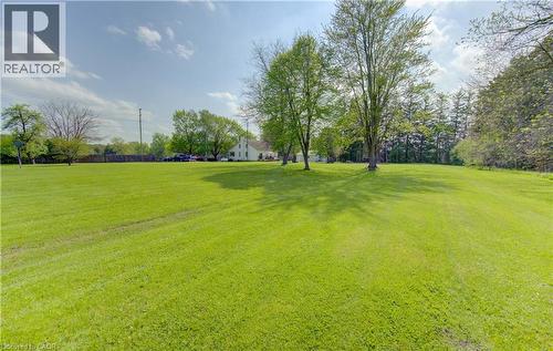 Expansive green lawn with mature trees and a residential structure in the background - 1463 Kossuth Road, Cambridge, ON - Outdoor