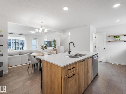 1061 Cy Becker Rd Nw, Edmonton, AB - Indoor Photo Showing Kitchen With Double Sink With Upgraded Kitchen