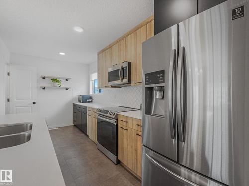 1061 Cy Becker Rd Nw, Edmonton, AB - Indoor Photo Showing Kitchen With Double Sink