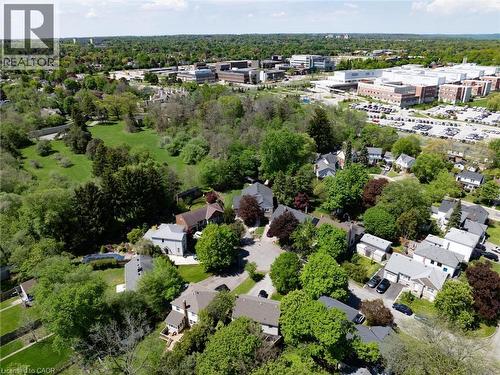 Aerial perspective showcasing a residential neighborhood with mature trees and established homes - 24 Glenwood Crescent, Hamilton, ON - Outdoor With View