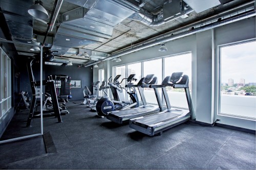 Exercise Room - 202-1170 Rue Montcalm, Montréal (Ville-Marie), QC - Indoor Photo Showing Gym Room