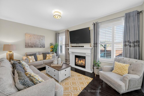 44 Keith-Wright Crescent, Ajax, ON - Indoor Photo Showing Living Room With Fireplace
