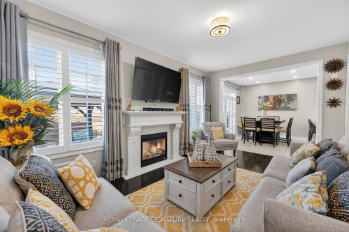 44 Keith-Wright Crescent, Ajax, ON - Indoor Photo Showing Living Room With Fireplace