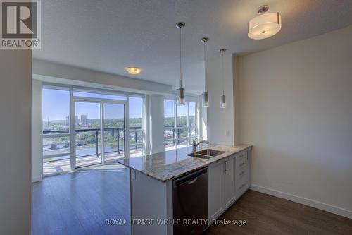 1007 - 150 Water Street N, Cambridge, ON - Indoor Photo Showing Kitchen With Double Sink