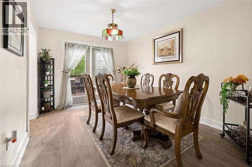 Dining area featuring light wood-finish flooring and neutral wall tones - 786 S Stirling Avenue S, Kitchener, ON - Indoor Photo Showing Dining Room