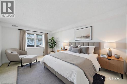 Virtually Staged - 416 Limeridge Road E Unit# 303, Hamilton, ON - Indoor Photo Showing Bedroom