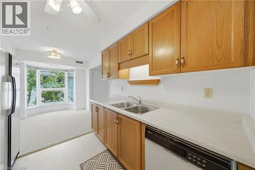 416 Limeridge Road E Unit# 303, Hamilton, ON - Indoor Photo Showing Kitchen With Double Sink