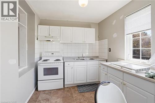 256 Bay Street N, Hamilton, ON - Indoor Photo Showing Kitchen With Double Sink