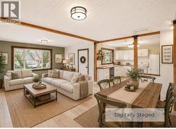 Living room dining room virtually staged - 