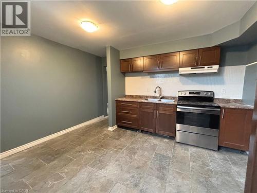 518 Cannon Street E, Hamilton, ON - Indoor Photo Showing Kitchen With Double Sink