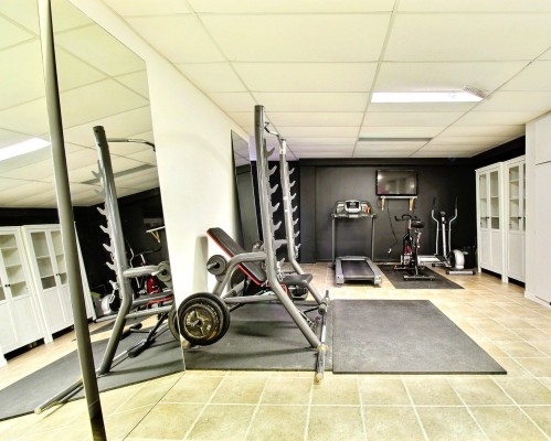Salle familiale - 208 Av. Roy, Saint-Jules, QC - Indoor Photo Showing Gym Room