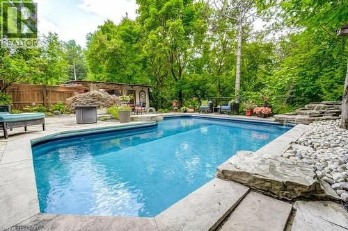 2080 Mckerlie Crescent, Burlington, ON - Outdoor With In Ground Pool With Deck Patio Veranda With Backyard